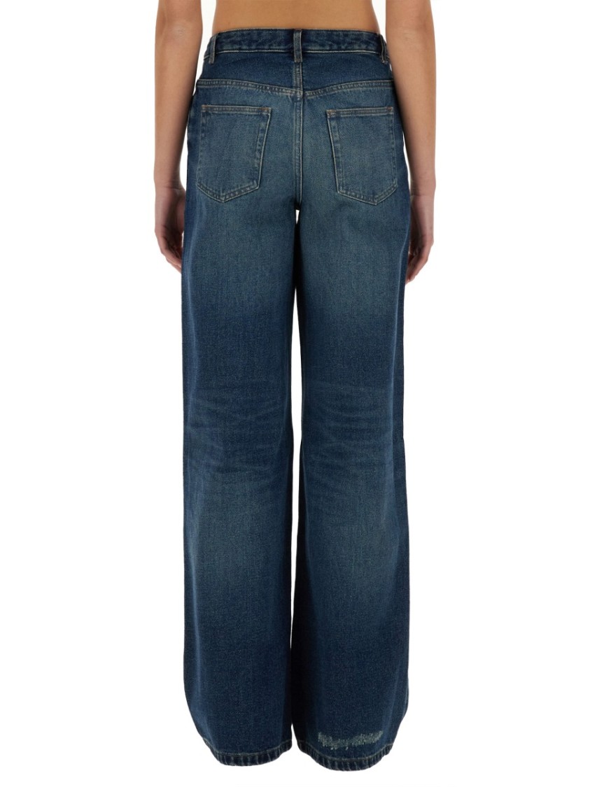 Apc Elisabeth Straight Jeans In Blue