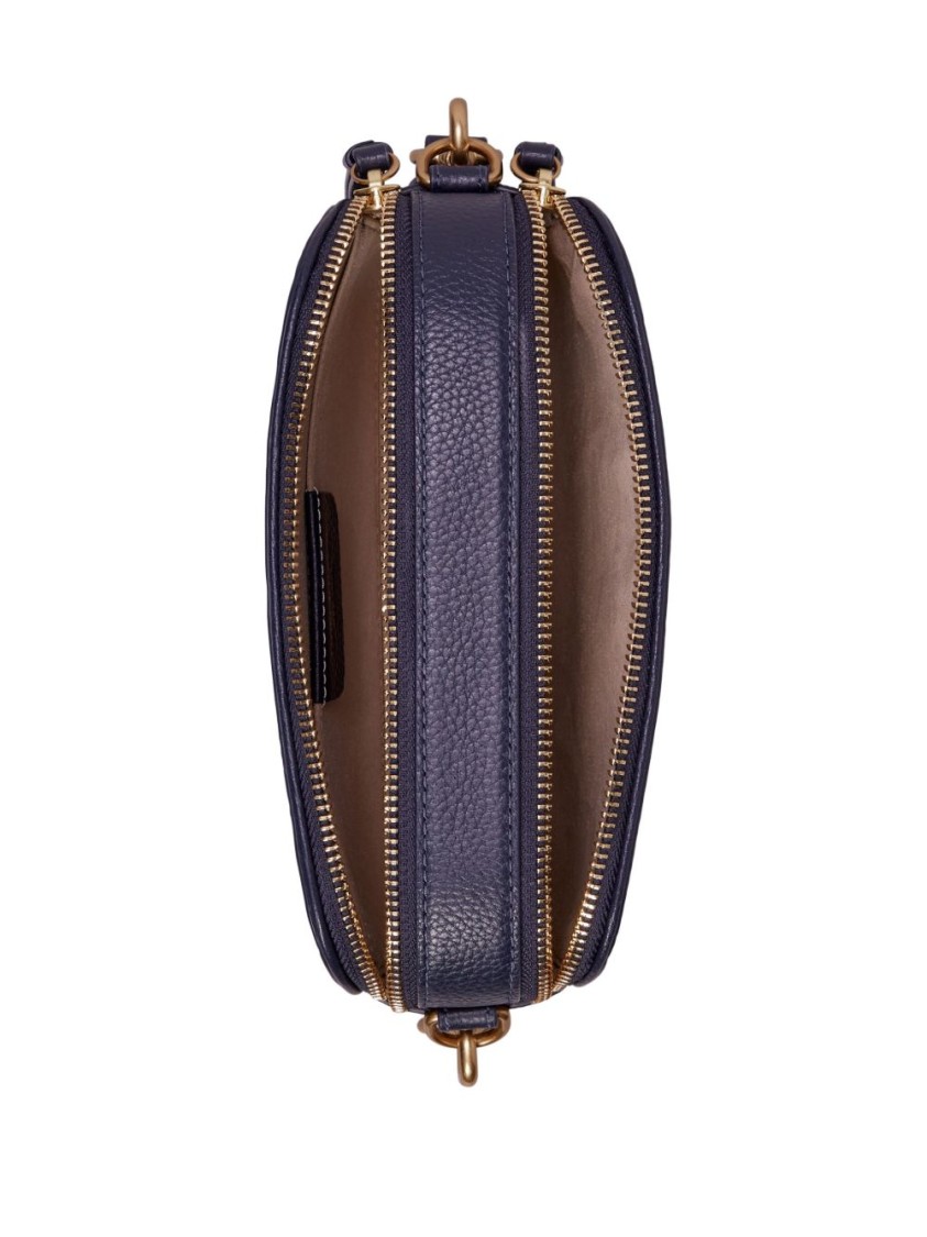 Tory Burch Compact Textured Bag With Logo Emblem