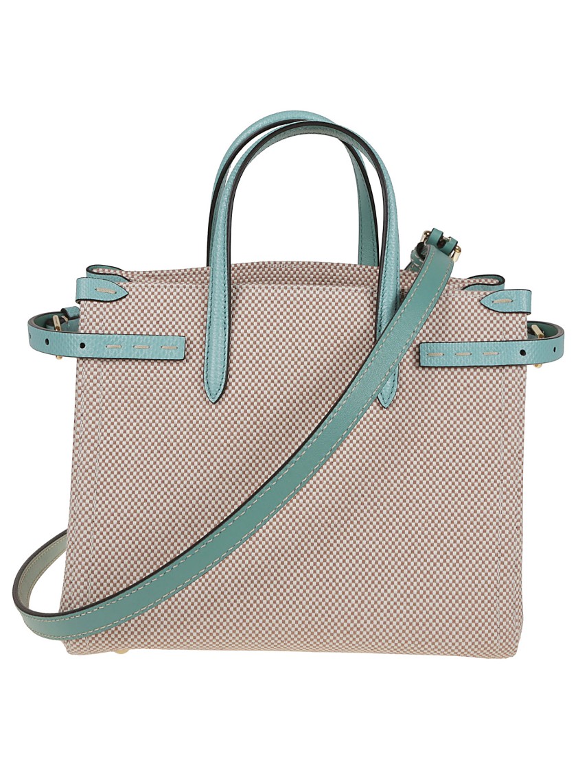Valentino Structured Small Tote With Vlogo Signature In Neutrals