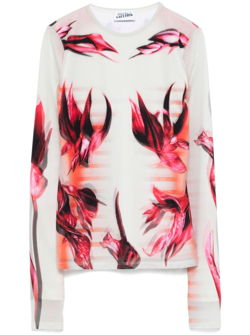 Shop Jean Paul Gaultier Long Sleeve Shirt In White