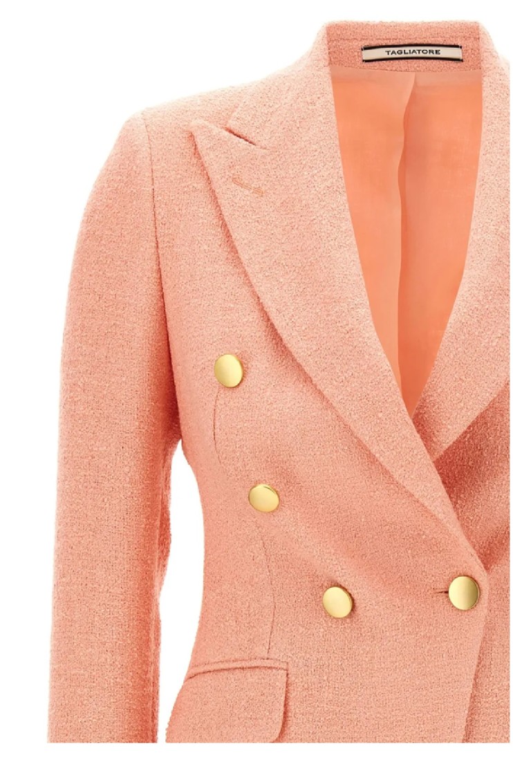 Tagliatore Double-breasted Tailored Jacket With Textured Finish