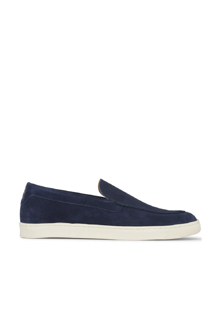 Brunello Cucinelli Round Toe Slip-on Loafers In Blue
