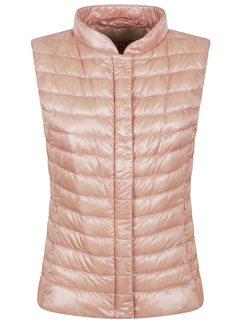 Herno Quilted Sleeveless Lightweight High Collar Jacket