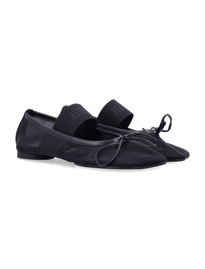 Mm6 Maison Margiela Mm6 By Maison Margiela Anatomic Numeric Ballerinas In Black