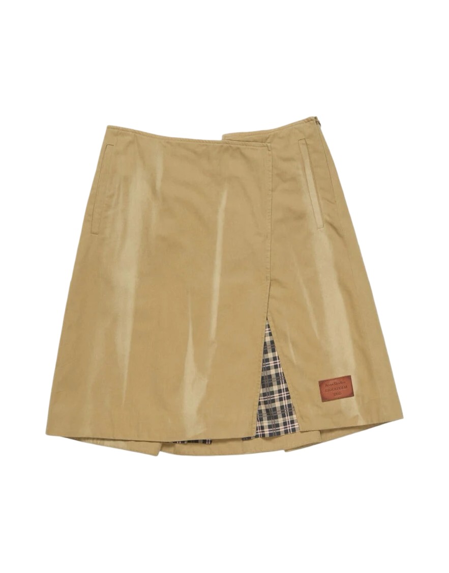 Acne Studios A-line Midi Skirt With Faded Finish In Neutral