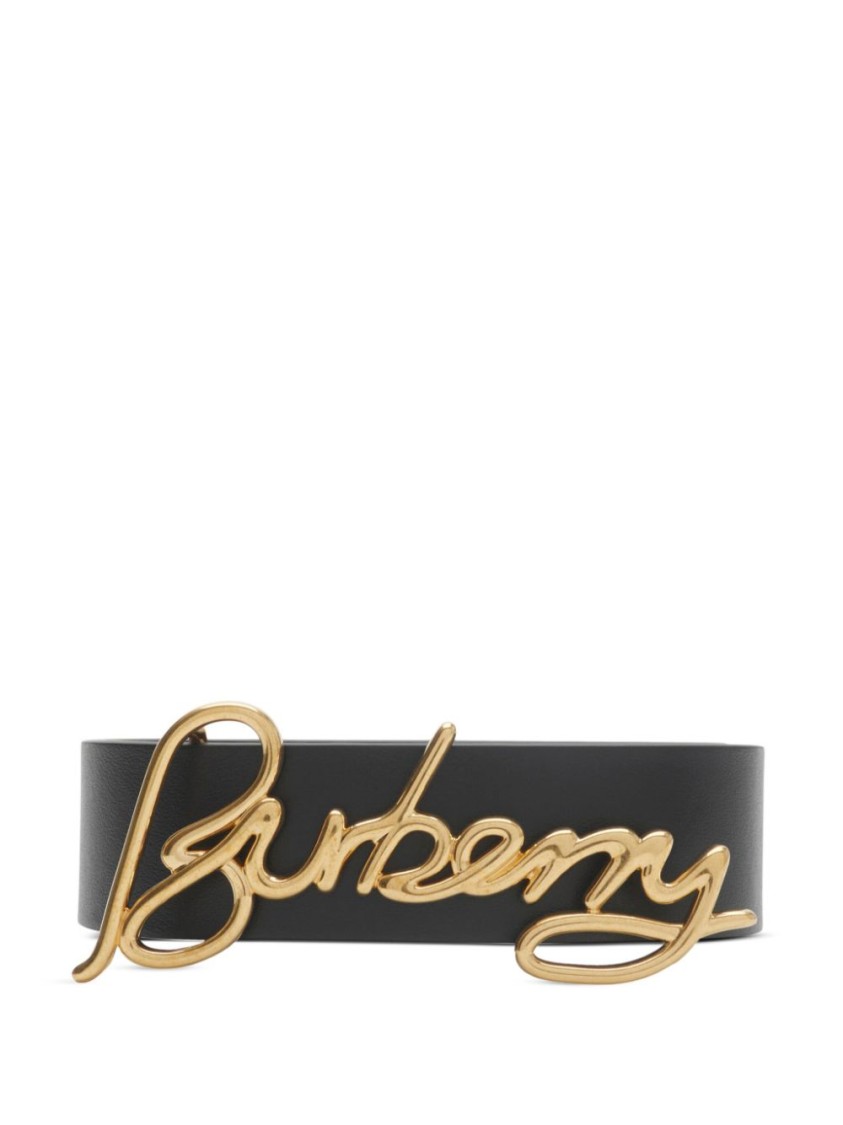 Burberry Adjustable Reversible Belts Smooth Finish In Black