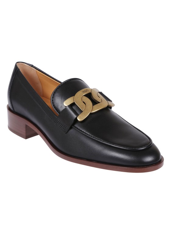 Tod's Leather Loafers With Gold-Tone Buckle Flat | THE LIST
