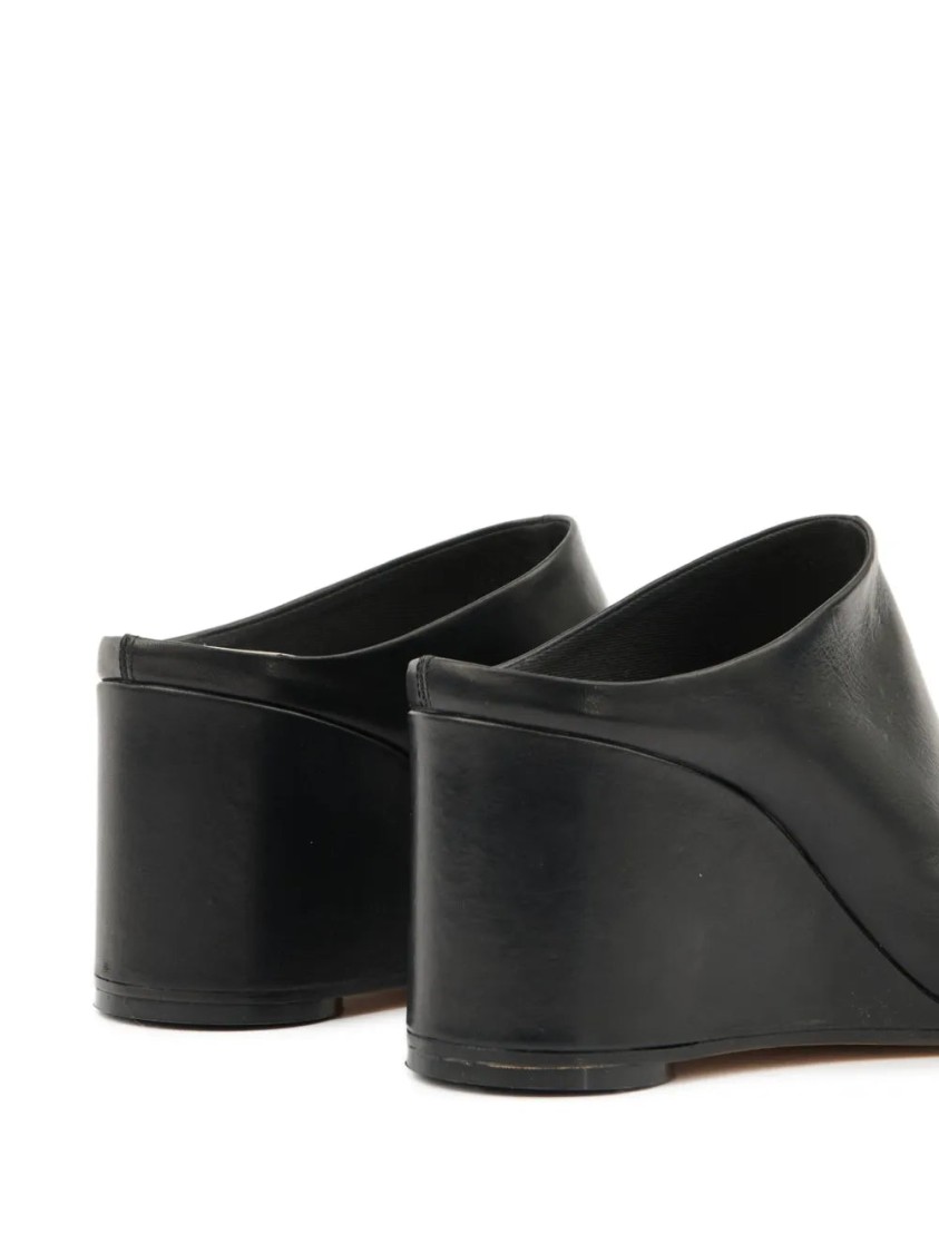 Mm6 Maison Margiela Mm6 By Maison Margiela Leather Mules In Black