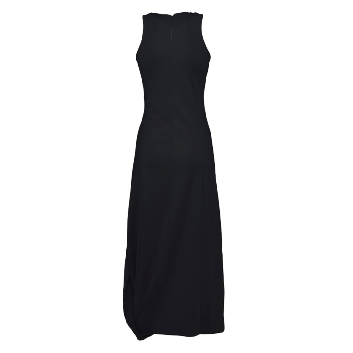 Shop Lemaire Fitted Midi Dress In Crepe Viscose In Black