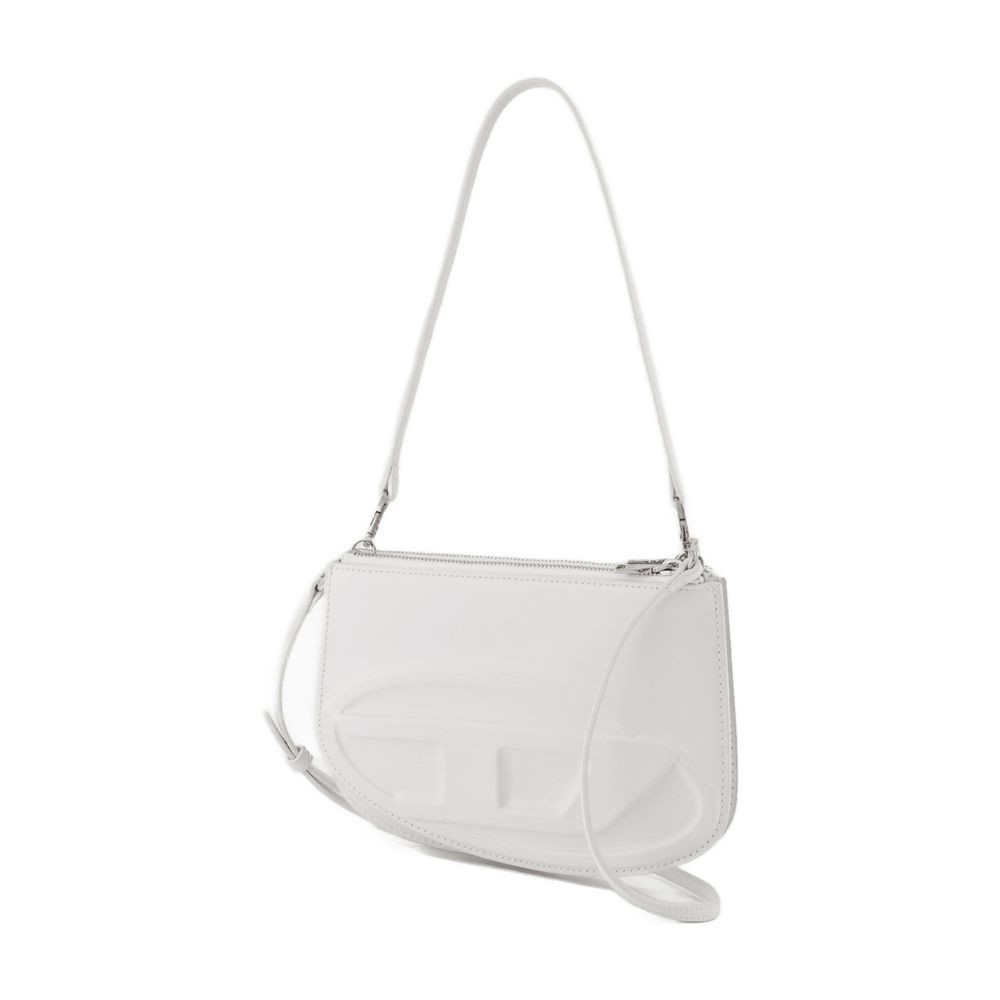 Shop Diesel 1dr Twin Shoulder Bag - Leather - White