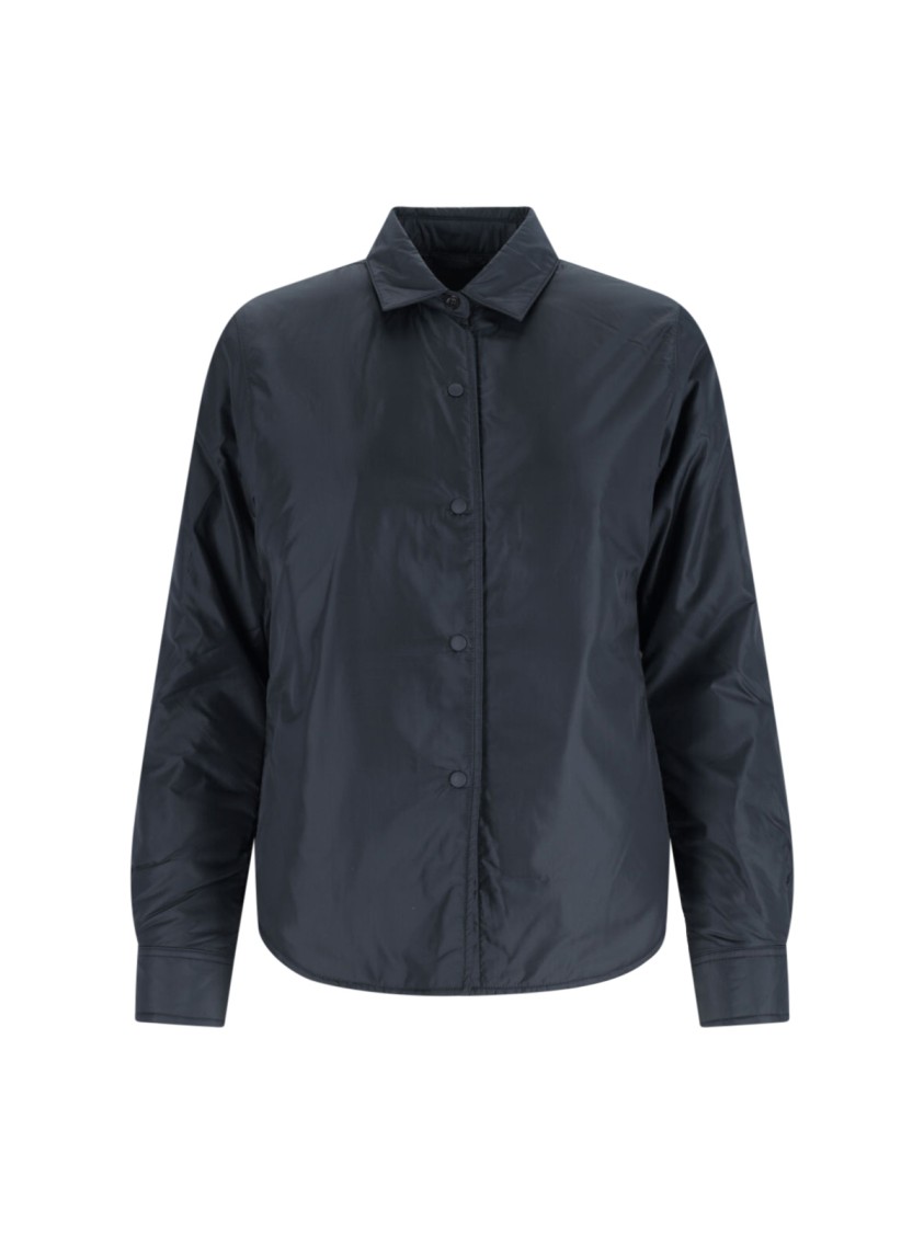 Aspesi Collared Jacket With Button Cuffs And Pockets In Blue
