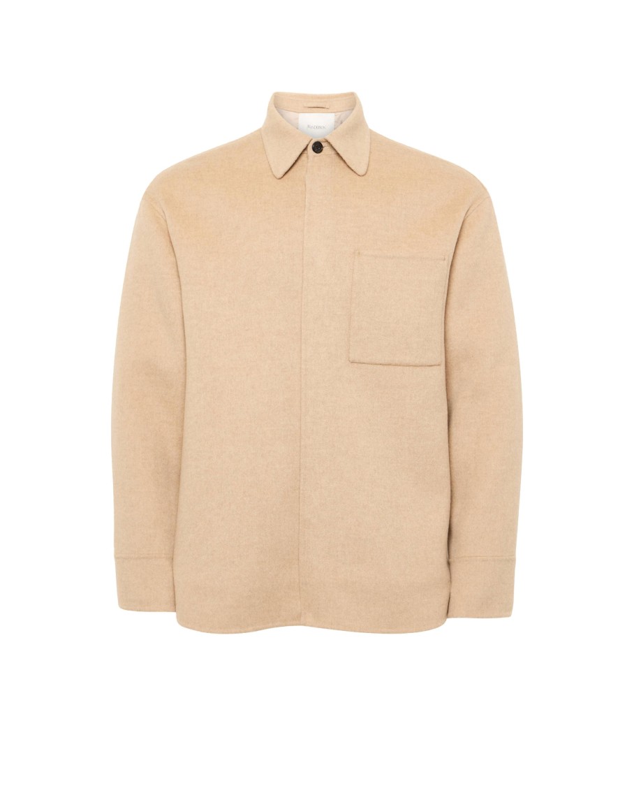 Jw Anderson J. W. Anderson Relaxed Fit Jacket With Classic Collar In Neutral