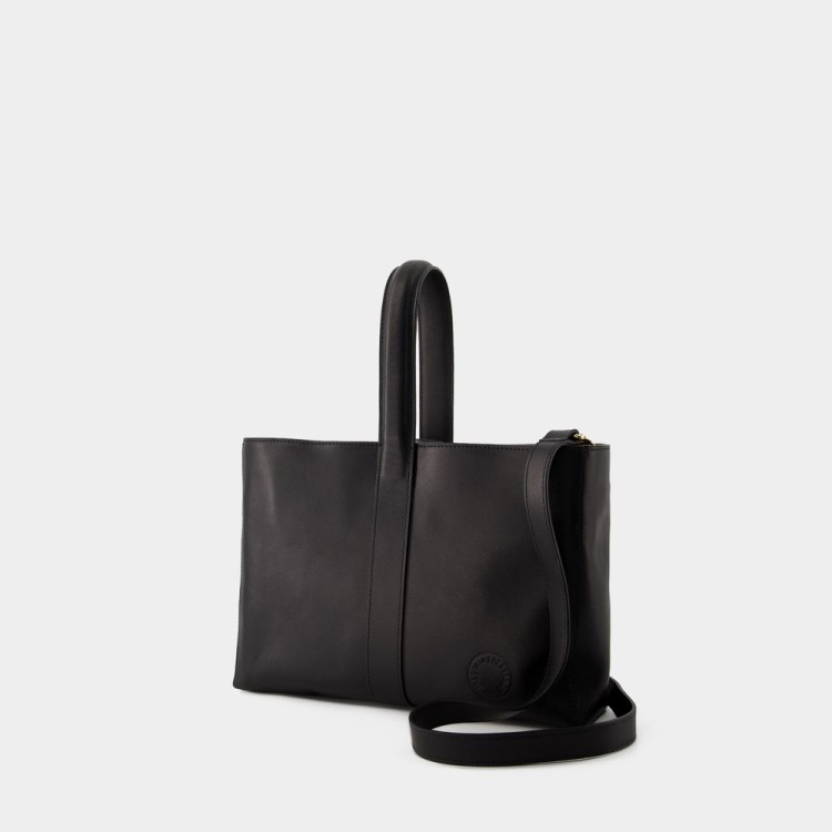 Ines De La Fressange Leonore Bag Leather Black Tote Bag THE LIST