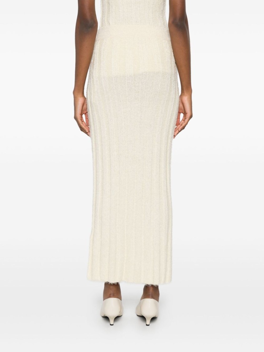Khaite Claire Midi Skirt In Multi