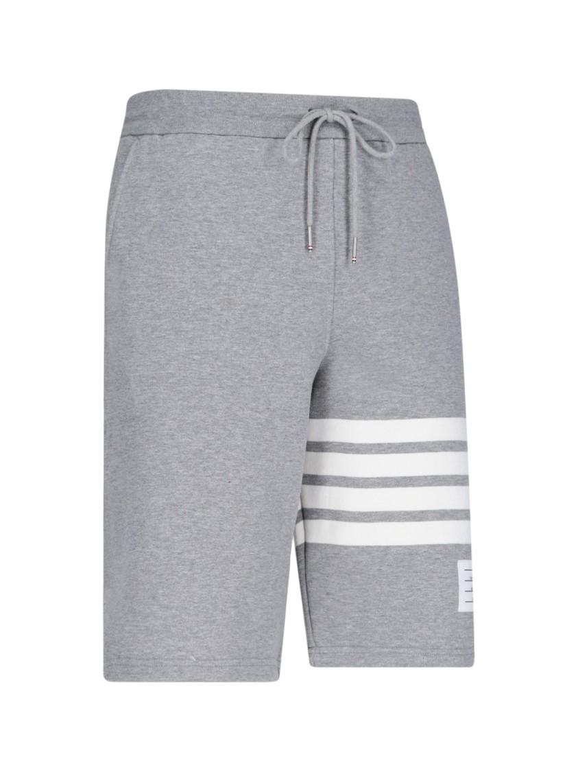 Thom Browne Men Classic Sweat Shorts With Engineered 4 Bar Stripes In Classic Loop Back