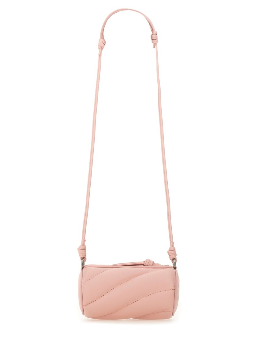 Fiorucci Cylindrical Quilted Micro Mella Bag In Pink