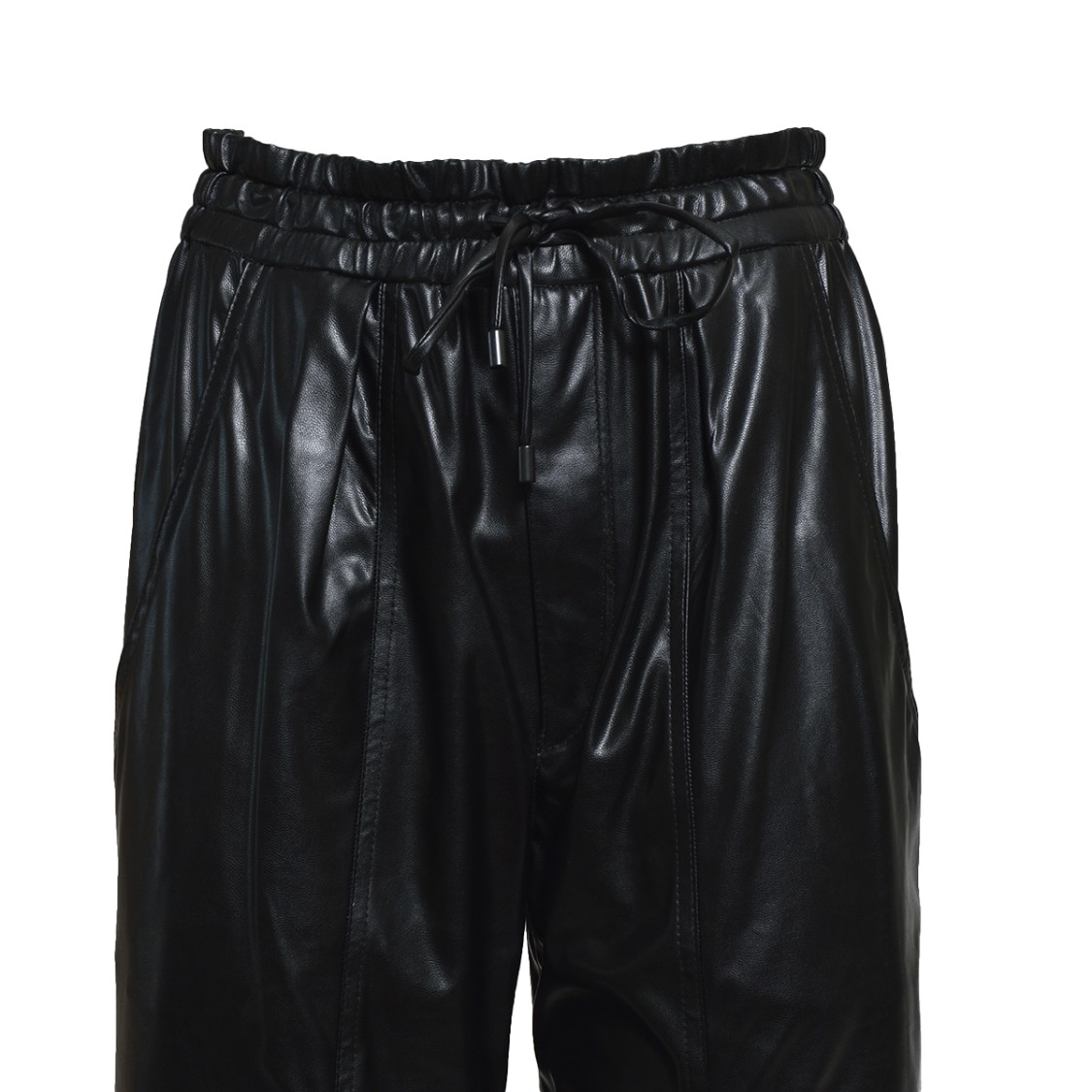 Shop Isabel Marant Étoile Brina Straight Leg Pants In Black Faux Leather
