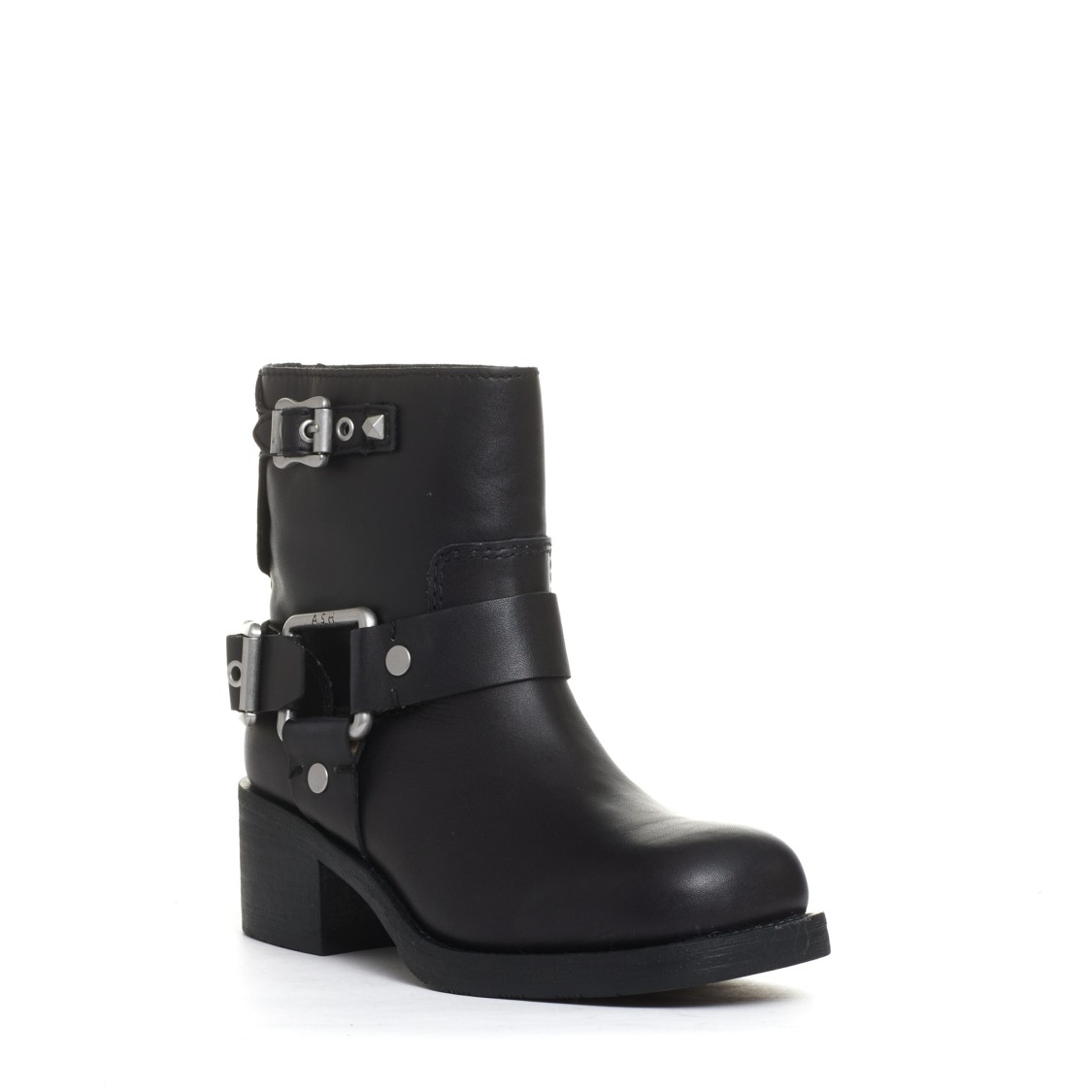 Ash Round-headed Short Boots In Black