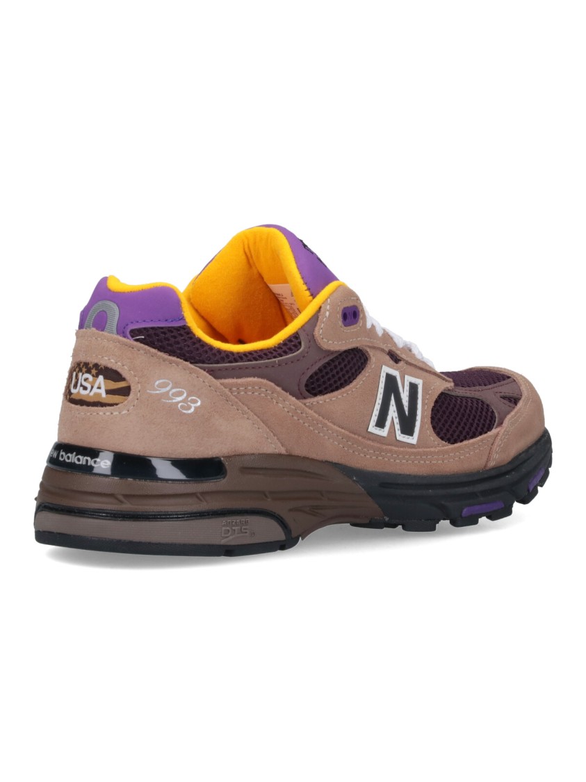 New Balance 993 Sneakers In Brown Suede Round Toe