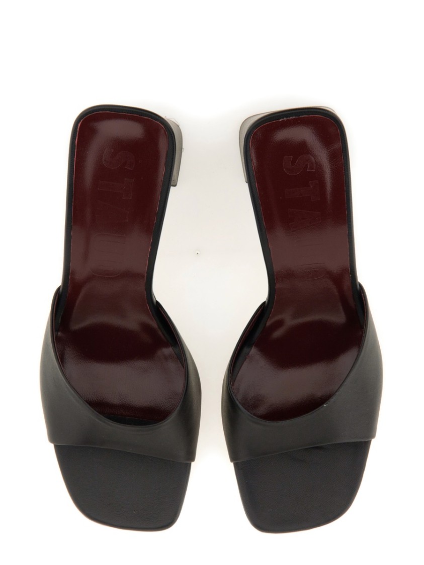 Staud Open-toe Slip-on Sandals In Black