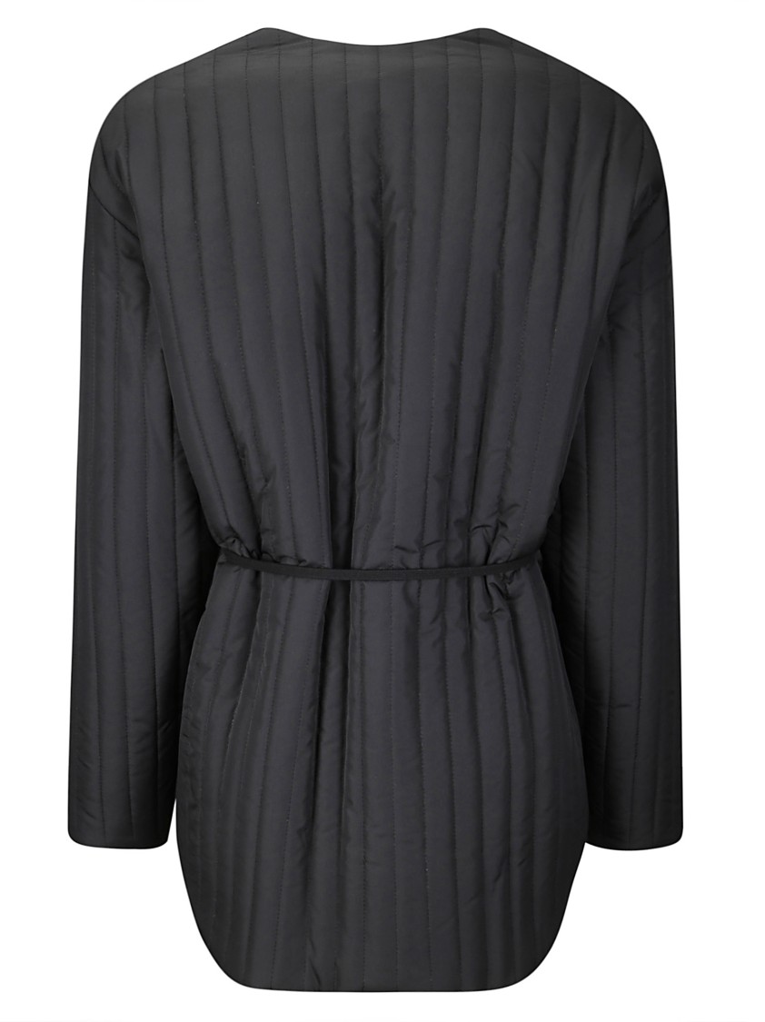 Institution Reversible Quilted Jacket In Black