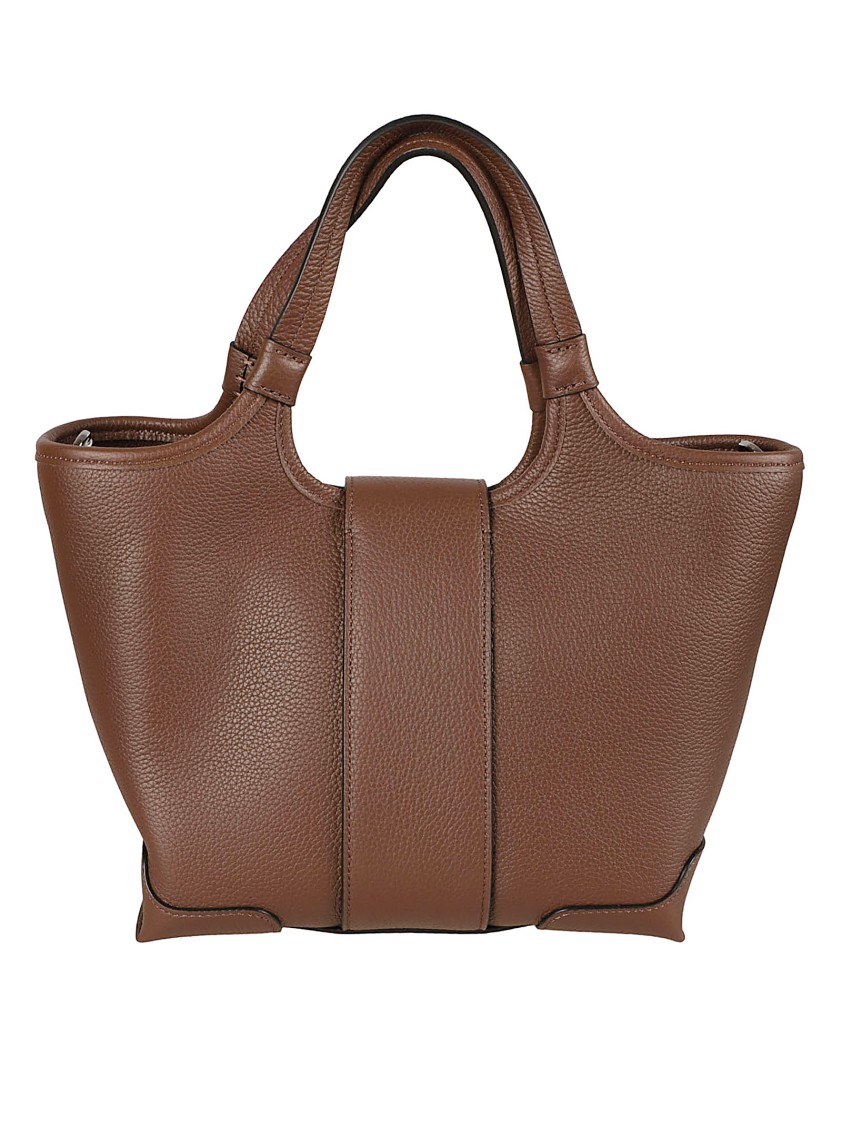 Roger Vivier Structured Calfskin Bag In Black