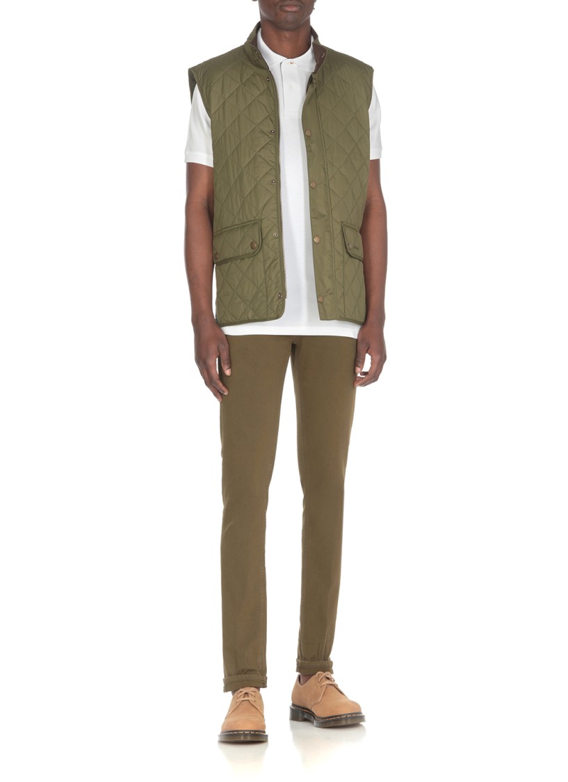 BARBOUR BARBOUR GREEN LOWERDALE SLEEVELESS JACKET