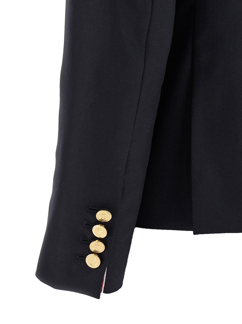 Thom Browne Wool Blazer With Golden Effect 2-buttons
