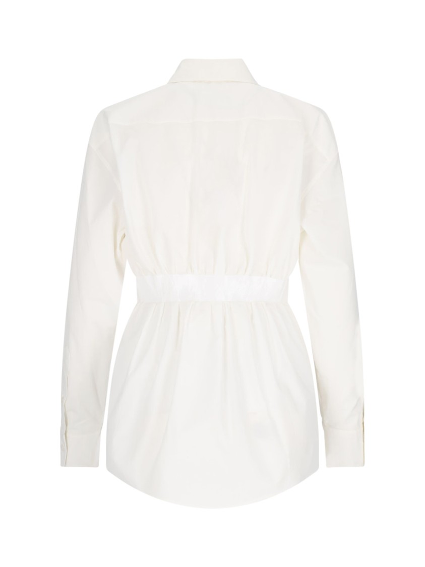 Mm6 Maison Margiela Mm6 By Maison Margiela Tailored Cotton Poplin Shirt In White