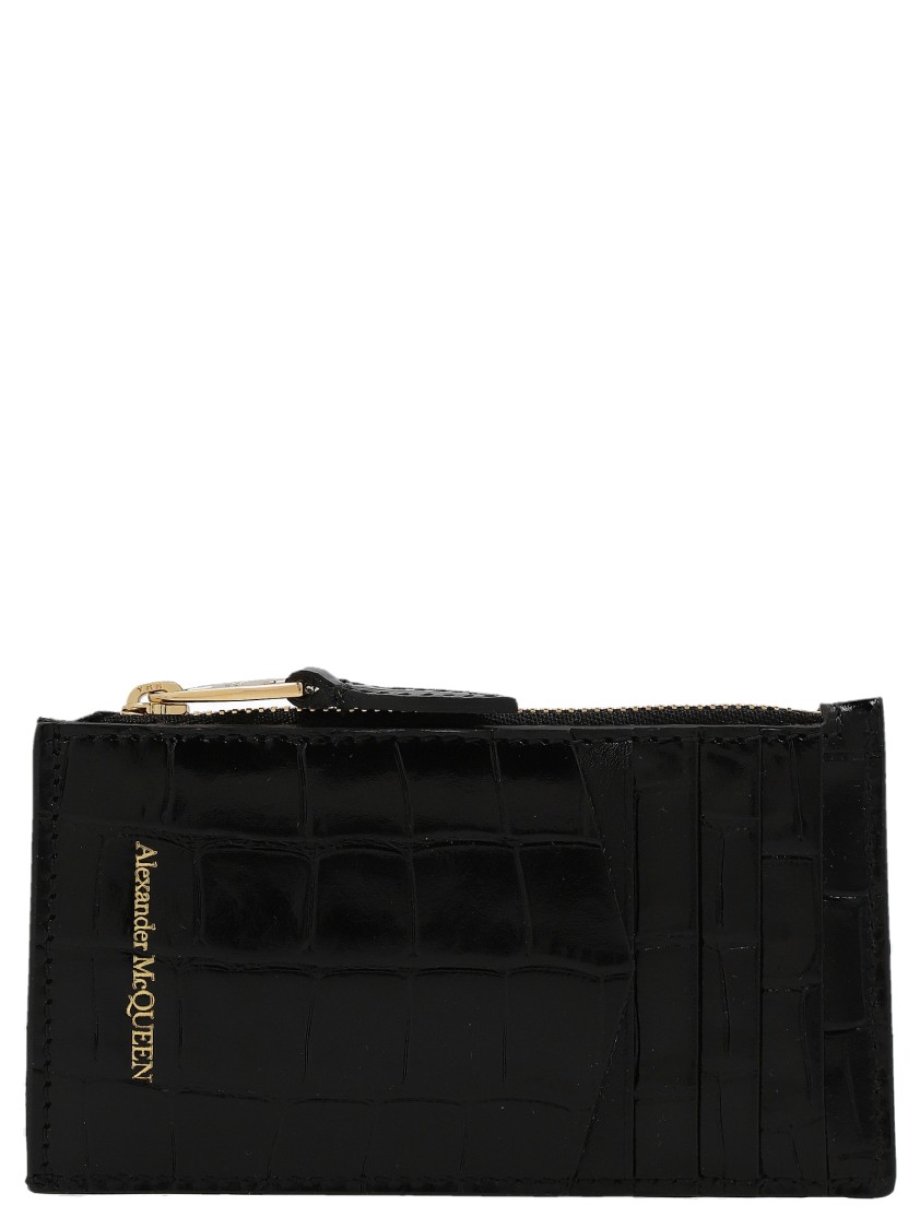 Alexander Mcqueen Mcqueen 'skull' Card Holder In Black