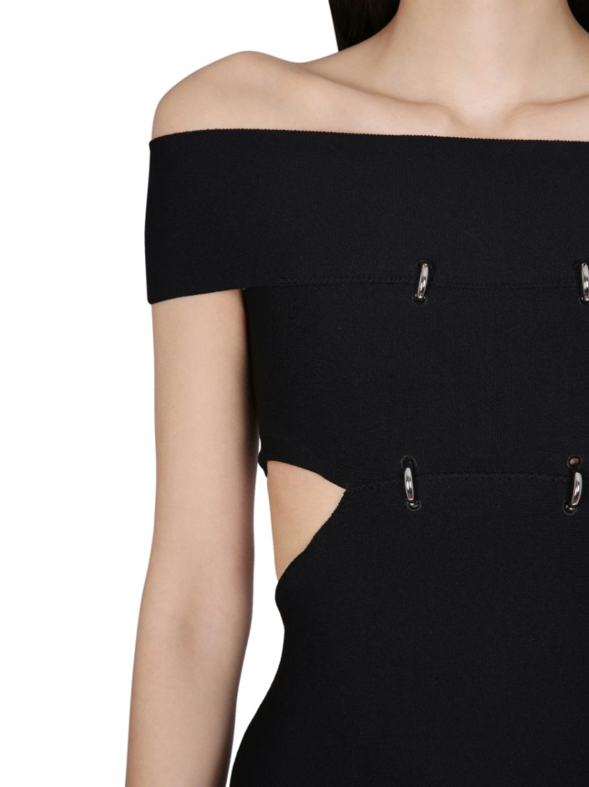 Alexander Mcqueen Lex Sliced Top Ld32 In Black