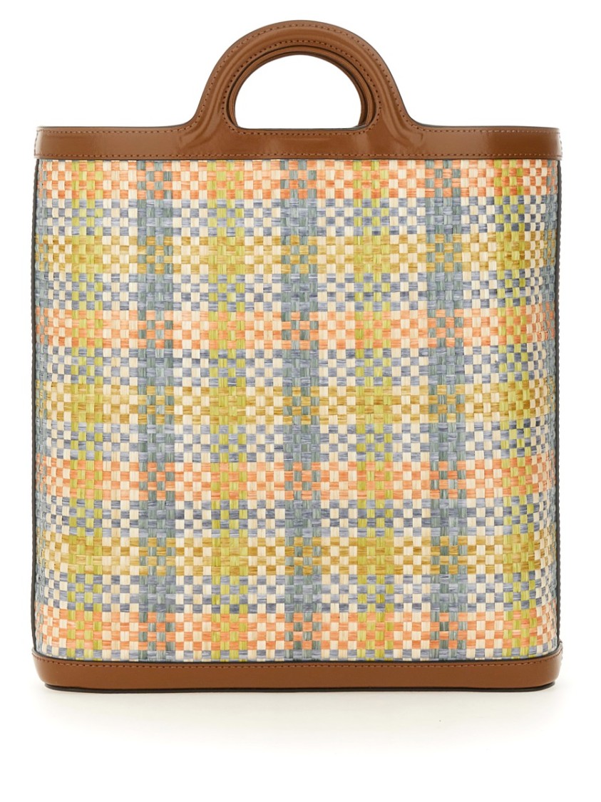 Marni Woven Tropicalia Bag With Calf Leather Trim