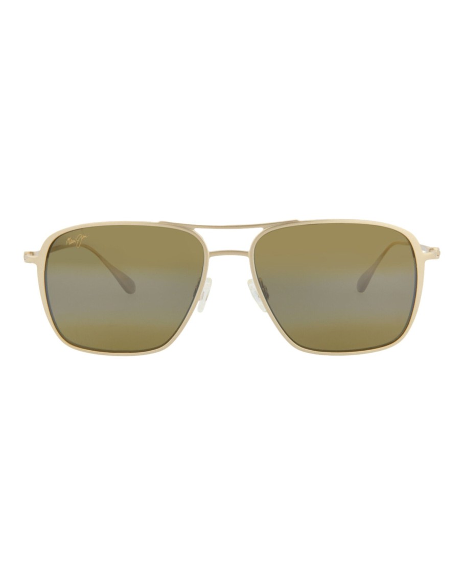Maui Jim Aviator-frame Titanium Sunglasses In Neutral
