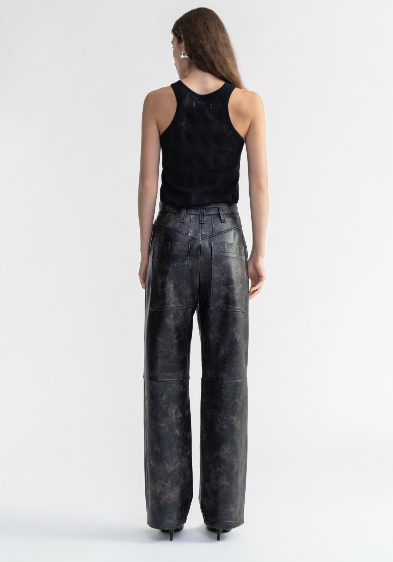 AERON AERON KISMET - DIAMOND KNIT RACER NECK TOP 