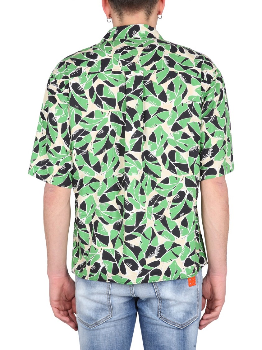 Dsquared2 Botanical-print Short-sleeved Shirt In Multicolor