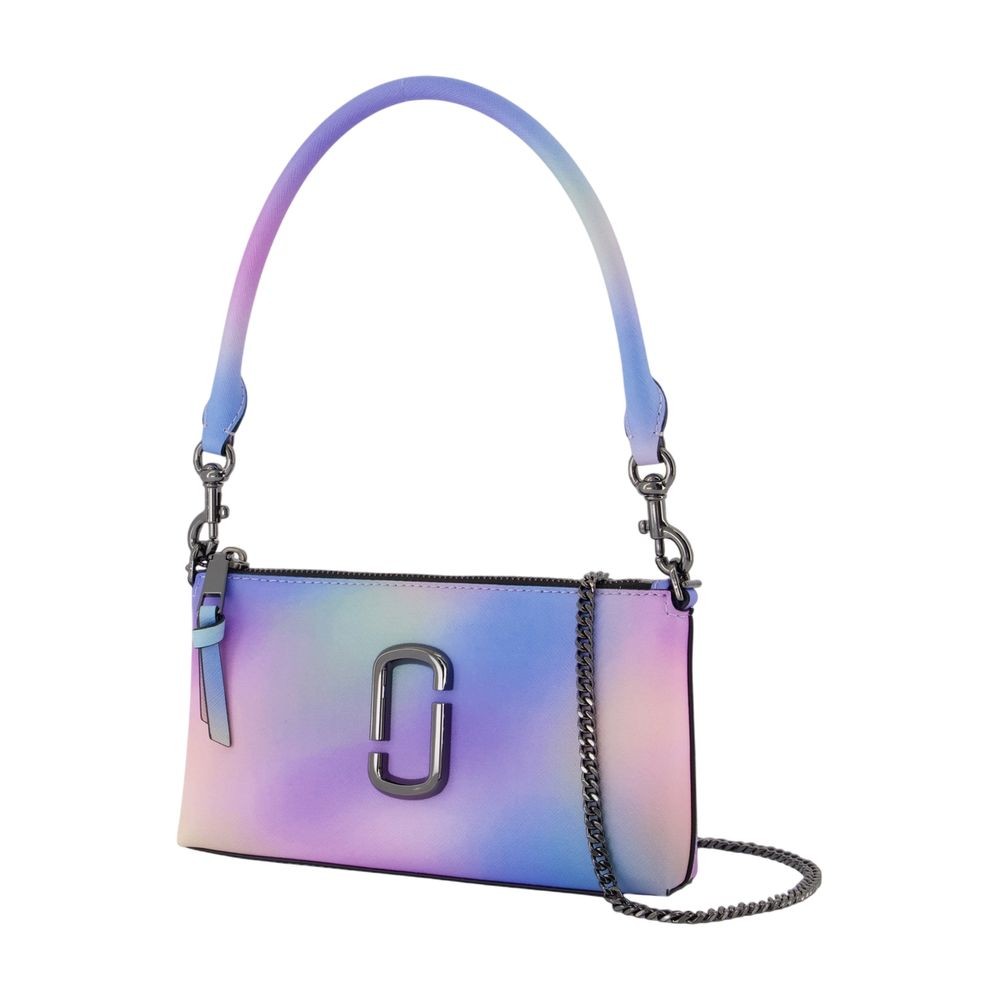 Marc Jacobs The Pochette Shoulder Bag In Multicolor Leather In Gray