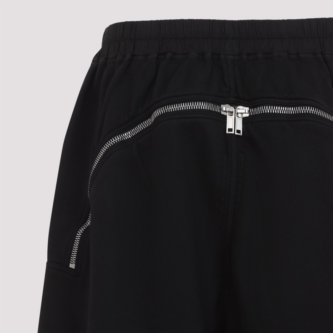 Rick Owens Drkshdw Black Hollywood Long Boxers Butt Zipp Shorts In Black