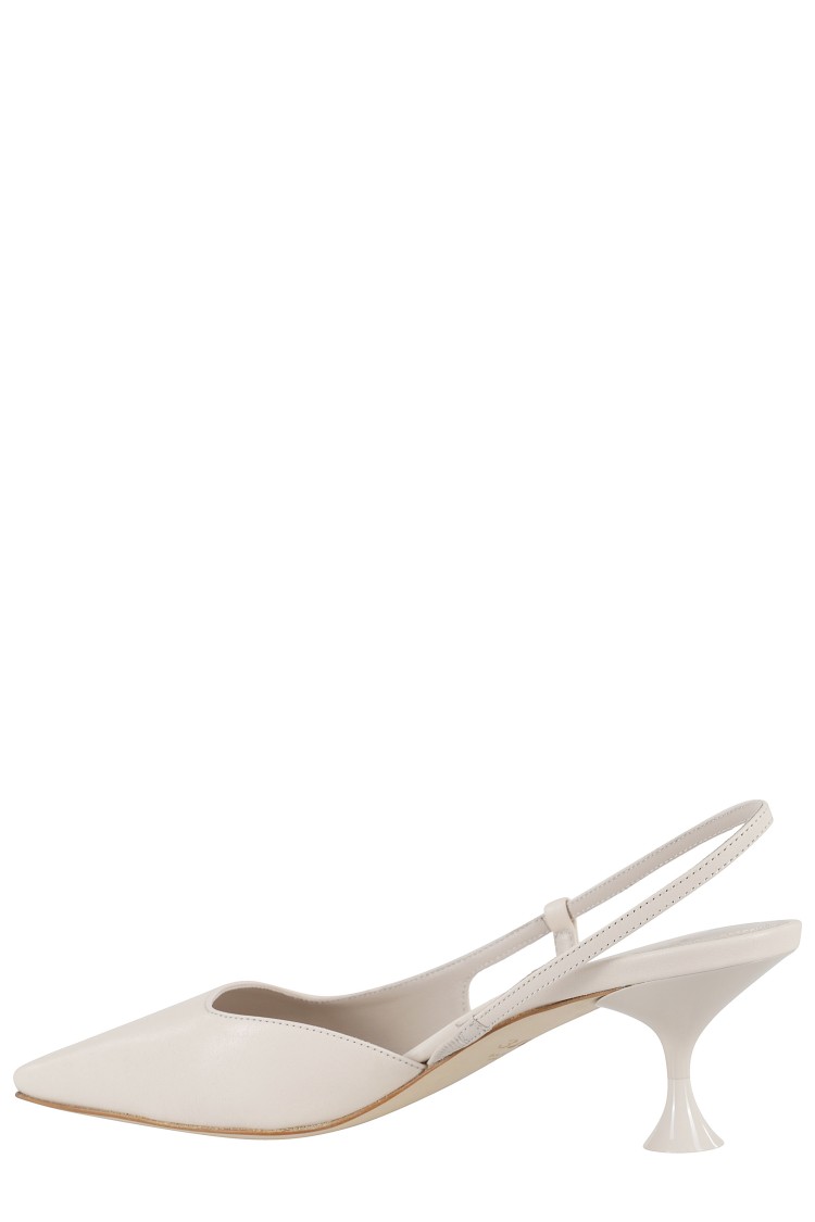 3juin Kira Calf Leather Slingback Pumps In Neutrals