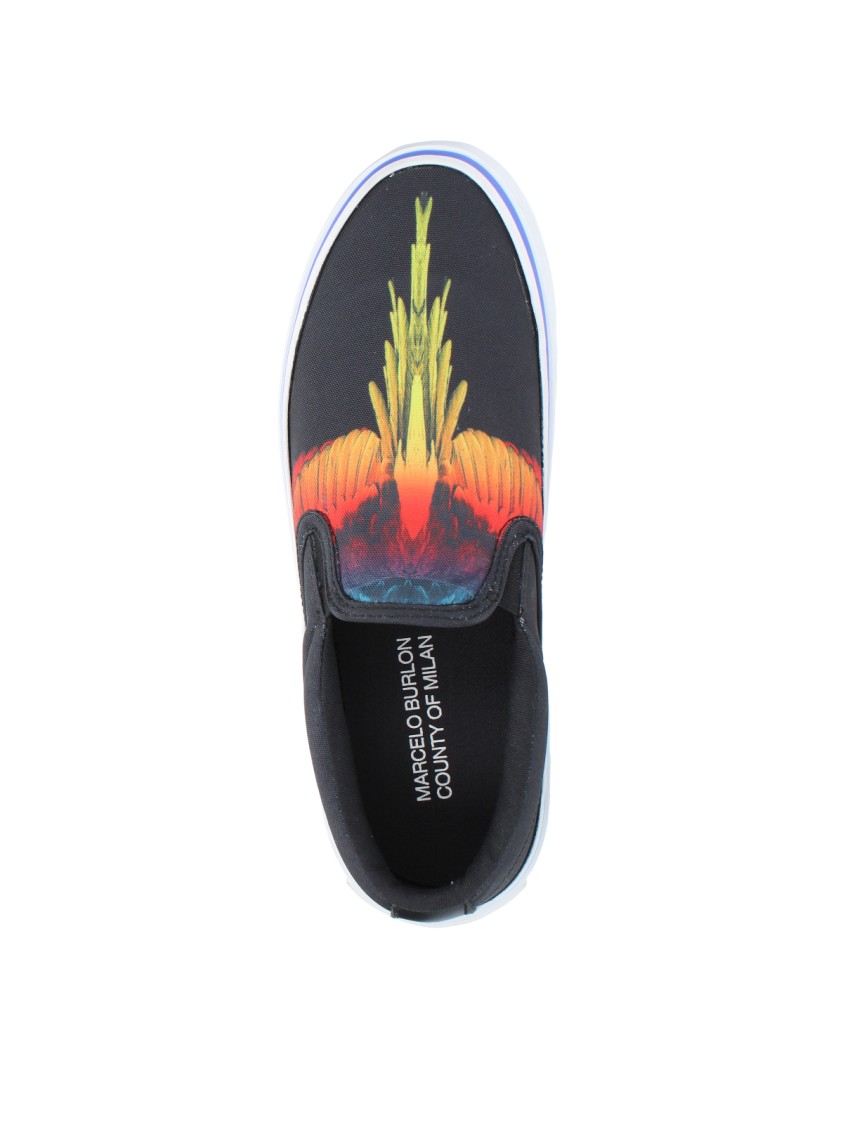 Marcelo Burlon County Of Milan Marcelo Burlon Icon Wings Logo Slip-on Sneakers In White