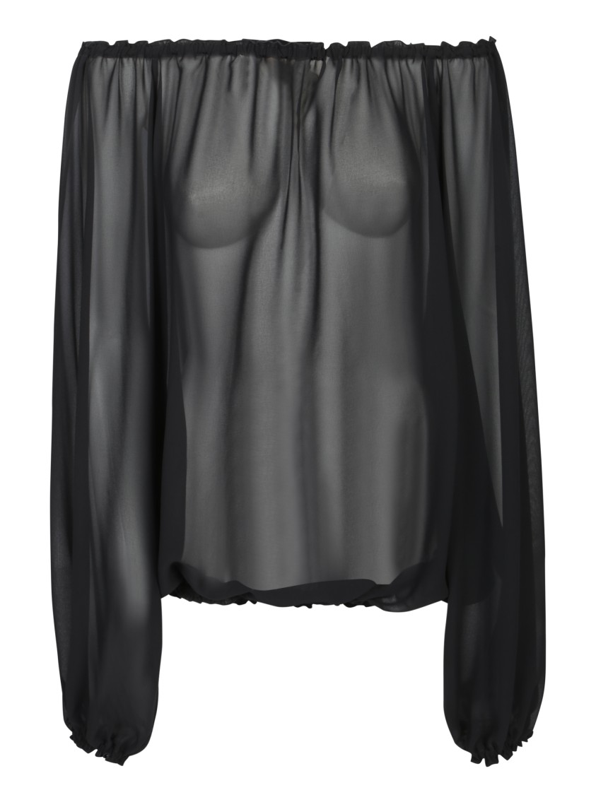 BLANCA VITA BLANCA VITA SCALLOPED HEM BLOUSE