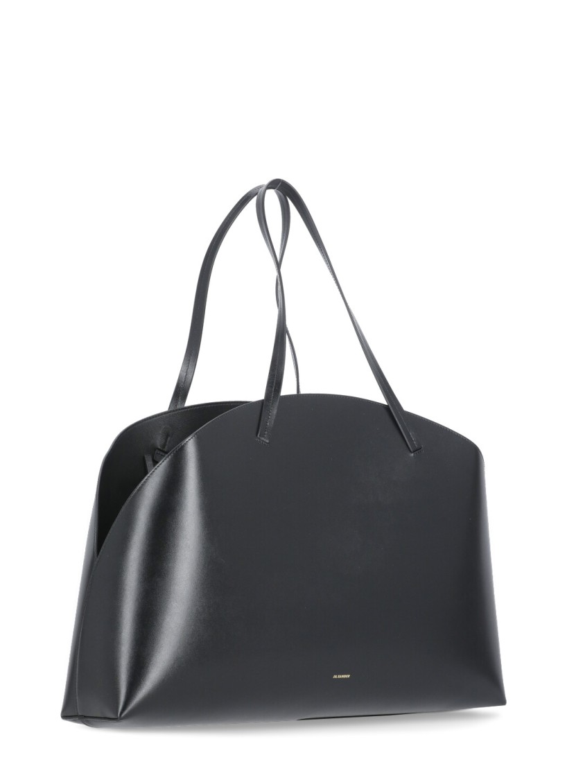 Jil Sander Black Curve Shoulder Bag