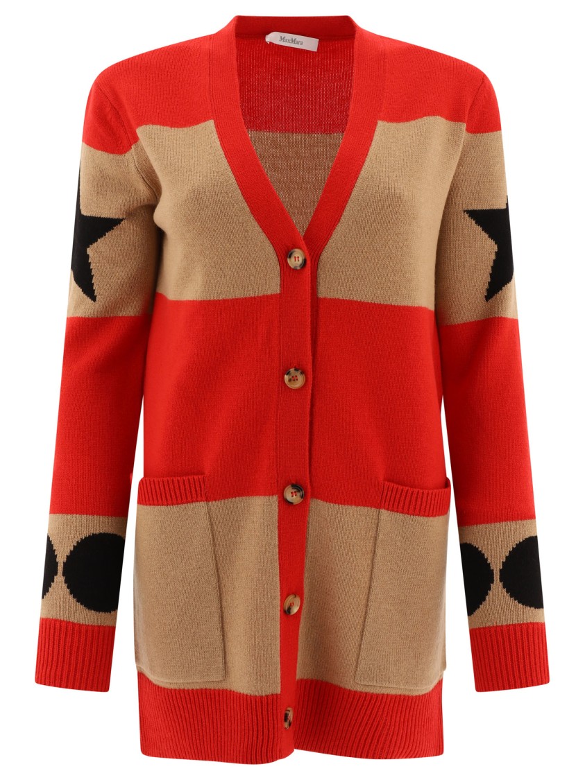 Max Mara Women's Embroidered Wool Blend Valido Cardigan | Size Xs | 2421346031600 Color 012 In Multi