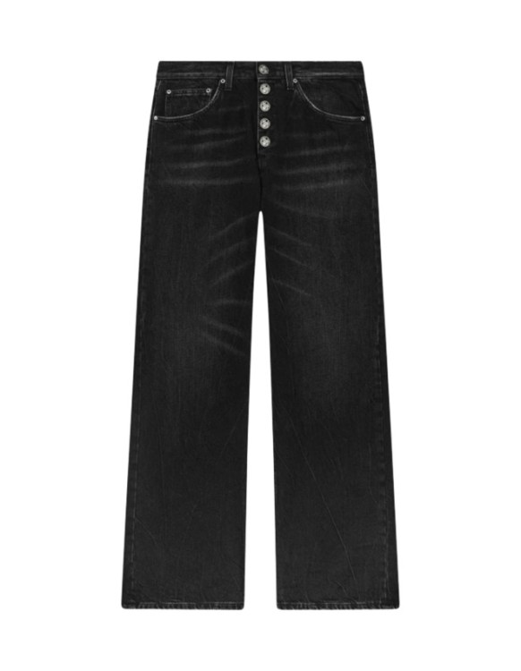 デニム・ジーパン DONDUP Woman Jeans Black DP775DF0276DIU7 999 Dondup Wide Leg Black Jeans in Black | THE LIST