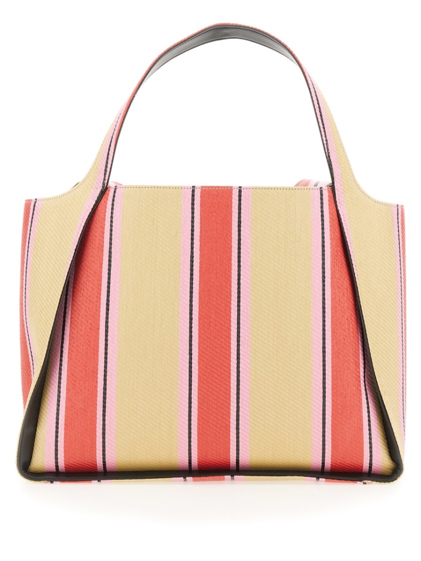 Stella Mccartney Tote Bag With Logo And Detachable Pouch In Multicolor