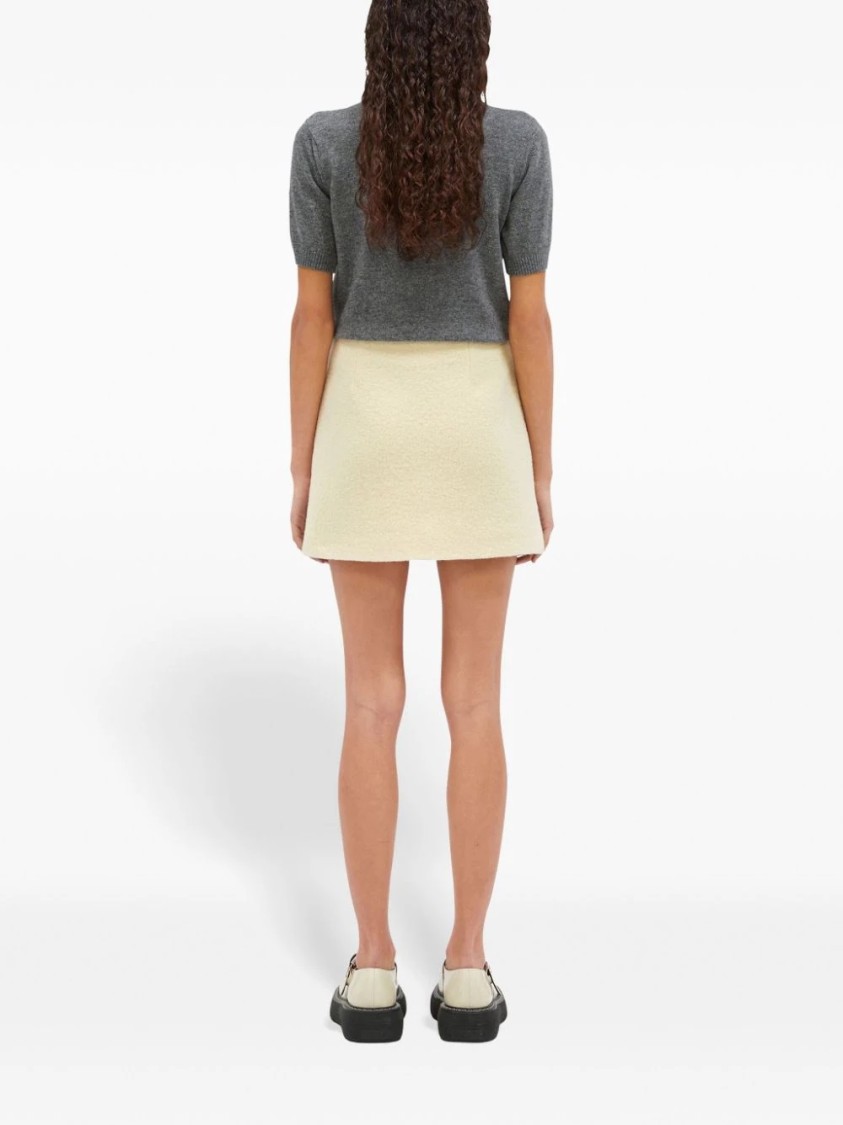Msgm A-line Mini Skirt With Textured Surface