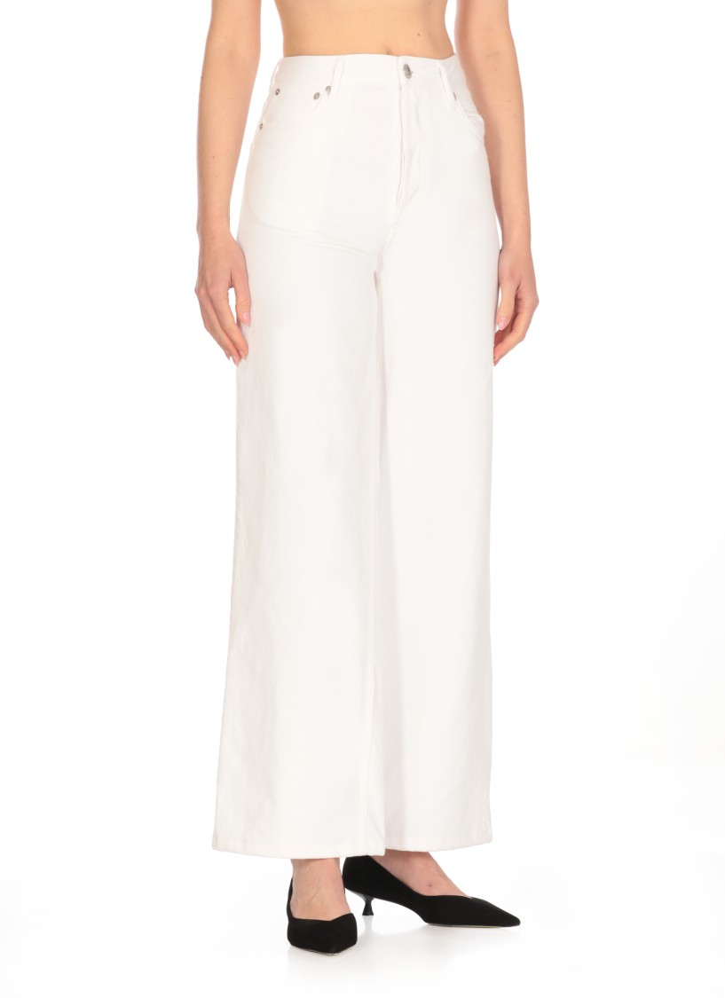 Apc Clinteau High-rise Wide-leg Jeans In White
