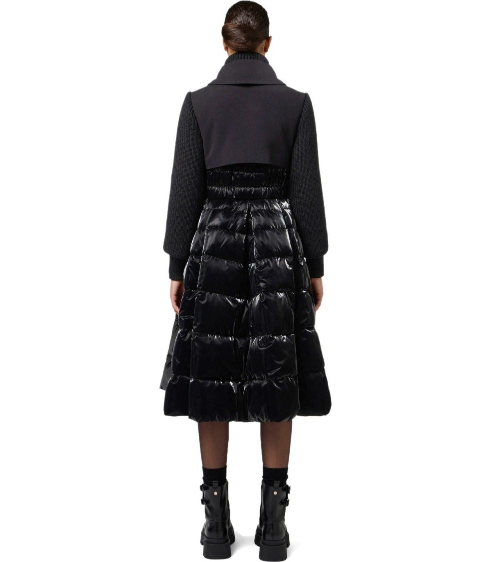 ブルゾン Elisabetta Franchi Circle Black Padded Coat Elisabetta Franchi Circle Flared Quilted Coat in Black | Lyst