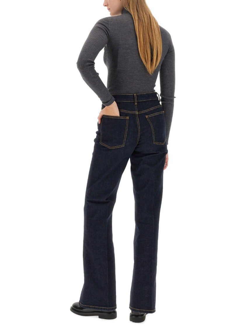 Shop Tory Burch Jeans Boot Leg In Blue