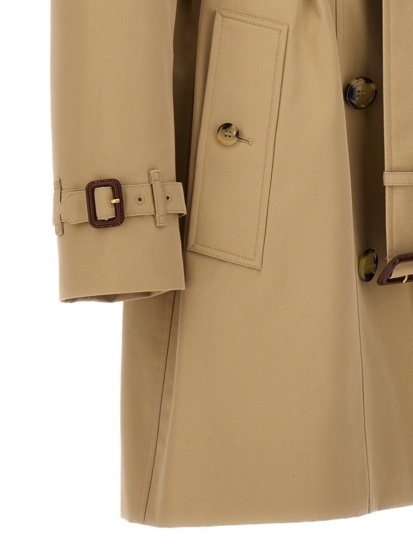 Burberry Cotton Gabardine Trench Coat In Brown