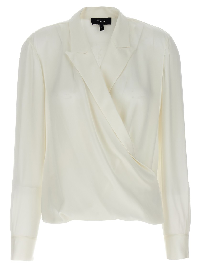 Theory 'pk Label Wrap' Blouse